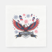 USA 250th Anniversary Patriotic Eagle Firecracker  Serviette (Vorderseite)