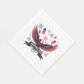 USA 250th Anniversary Patriotic Eagle Firecracker  Serviette (Ecke)