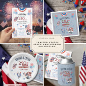 USA 250th Anniversary Patriotic Gnome Paper Plates Pappteller