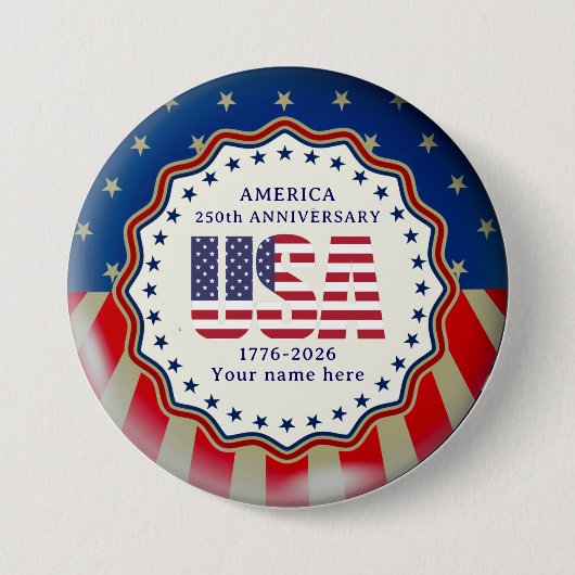 USA 250th Anniversary Semiquincentennial 1776–2026 Button (Vorderseite)