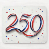 USA 250th Birthday Ribbon and Stars Mousepad (Vorne)
