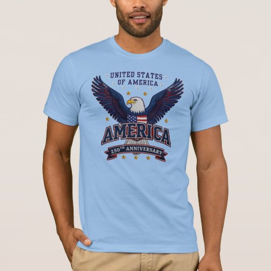USA 250th Celebration Eagle T-Shirt (Vorderseite)