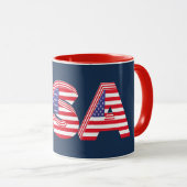 USA 3D-Design Tasse (VorderseiteRechts)