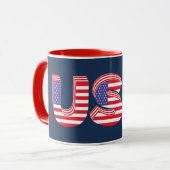 USA 3D-Design Tasse (Vorderseite Links)