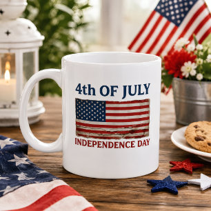 USA 4. Juli 1776-2026 Vintage-Amerikanische Flagge Kaffeetasse