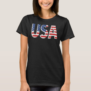 USA 4. Juli American Flag Independence Day Pat T-Shirt