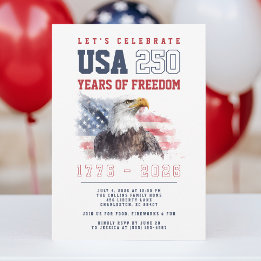 USA 4. Juli Amerikas 250. Jubiläumsparty Einladung