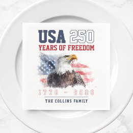 USA 4. Juli Amerikas 250. Jubiläumsparty Serviette