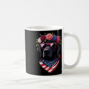 USA 4. Juli Black Patriotic American Labrador Kaffeetasse