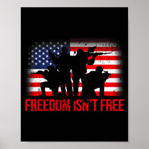 Usa 4. Juli für Männer Freiheit ist nicht ein Vete Poster