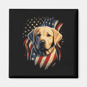 USA 4. Juli Gelbes Patriotisches amerikanisches La Magnet