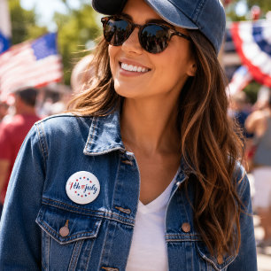 USA 4. Juli Patriotische Sterne Unabhängigkeitsta Button