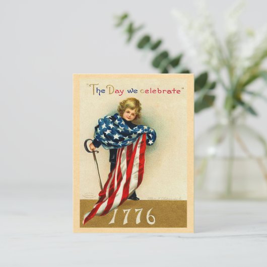 USA 4. Juli Postkarte (Stehend Vorderseite)