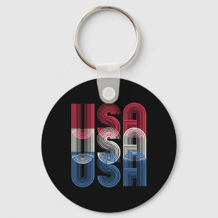 USA 4. Juli Retro Unabhängigkeitstag  Schlüsselanhänger