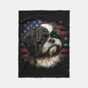 Usa 4. Juli Shih Tzu über Patriotic American Shi Fleecedecke