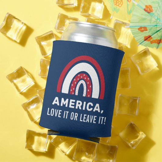 USA 4. Juli Stilvolle Patriotic American Rainbow Dosenkühler (In Situ Sommer)