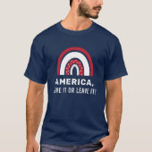 USA 4. Juli Stilvolle Patriotic American Rainbow T-Shirt (Vorderseite)