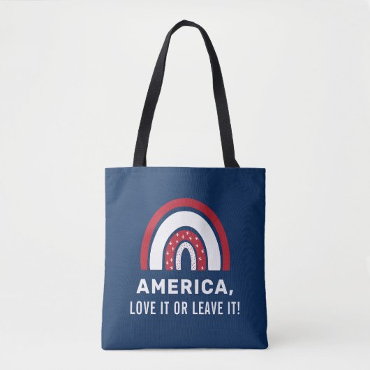 USA 4. Juli Stilvolle Patriotic American Rainbow Tasche (Vorderseite)