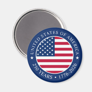 USA 4. Juli Unabhängigkeitstag 250 Jahre Freiheit Magnet