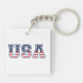 USA 4. Juli Unabhängigkeitstag Schlüsselanhänger (Rückseite)