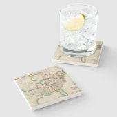 USA 4 STEINUNTERSETZER (Seitenansicht)