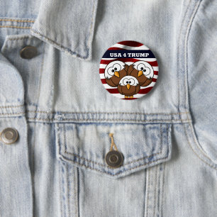 "USA 4 TRUMP", ROT, WEISS UND BLAU-WAHLSCHALTFLÄCH BUTTON