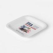 USA 4th of July America's 250th Anniversary Party Pappteller (Gewinkelt)