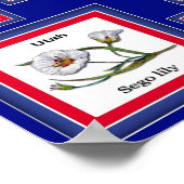 USA 50 STAAT BLUME BLUE/558 POSTER (Ecke)