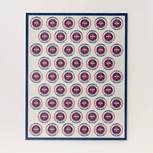 USA 50 Staaten Patriotisch Puzzle (Vertikal)