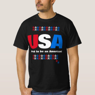 USA 50 Staaten Red White Blue Stars T-Shirt