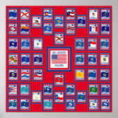 USA 50 STAATLICHE FLAGS RED/557 POSTER (Vorne)