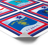 USA 50 STAATLICHE FLAGS WHITE/556 POSTER (Ecke)