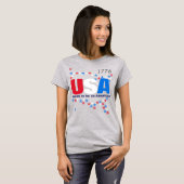 USA 50 Stars Red White Blue T-Shirt (Vorne ganz)