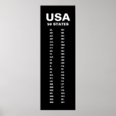 USA 50 States Vertical Minimalist  Poster (Vorne)