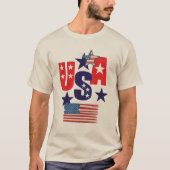 USA 5 Star Patriotic Design – American Pride Gift T-Shirt (Vorderseite)