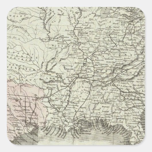 USA 6 QUADRATISCHER AUFKLEBER (Vorderseite)