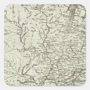 USA 6 QUADRATISCHER AUFKLEBER