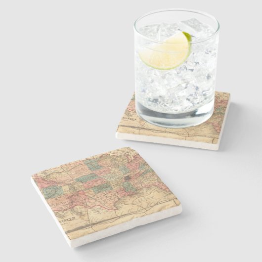 USA 8 STEINUNTERSETZER (Seitenansicht)