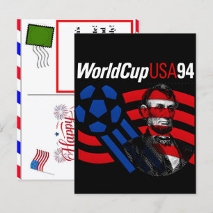 USA 94 Weltmeisterschaft Legacy & 4. Juli 2026 Fuß Feiertagspostkarte