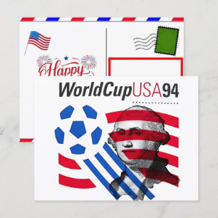 USA 94 Weltmeisterschafts-Erbe & 4. Juli 2026 Fußb Feiertagspostkarte