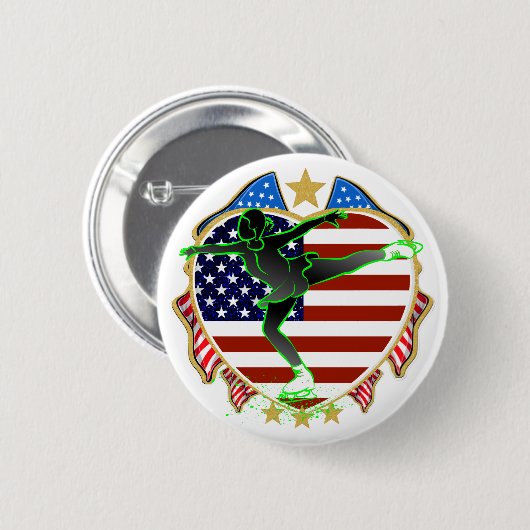 USA Abbildung Skaten BUTTON (Vorne & Hinten)