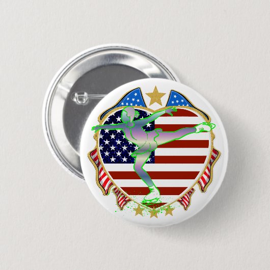 USA Abbildung Skaten BUTTON (Vorne & Hinten)