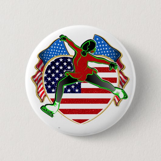 USA Abbildung Skater BUTTON (Vorderseite)