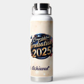 "USA Abschluss Design" Trinkflasche (Rückseite)
