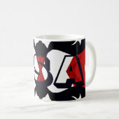 USA ABSTRAKT KAFFEETASSE (VorderseiteRechts)