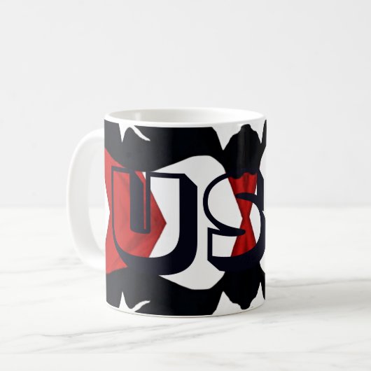 USA ABSTRAKT KAFFEETASSE (Vorderseite Links)