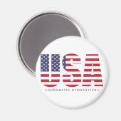 USA Acrobat Gymnastics Magnet (Vorderseite/Rückseite)