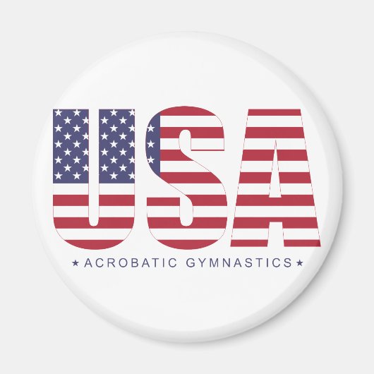 USA Acrobat Gymnastics Magnet (Vorne)