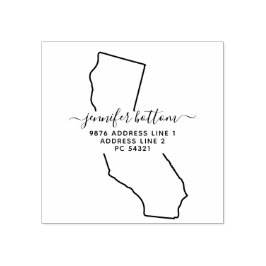 USA Address Business Signature California Gummistempel