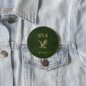 USA Adler 1775 - 2026 Fax Grünes Leder Button (Beispiel)